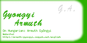 gyongyi armuth business card